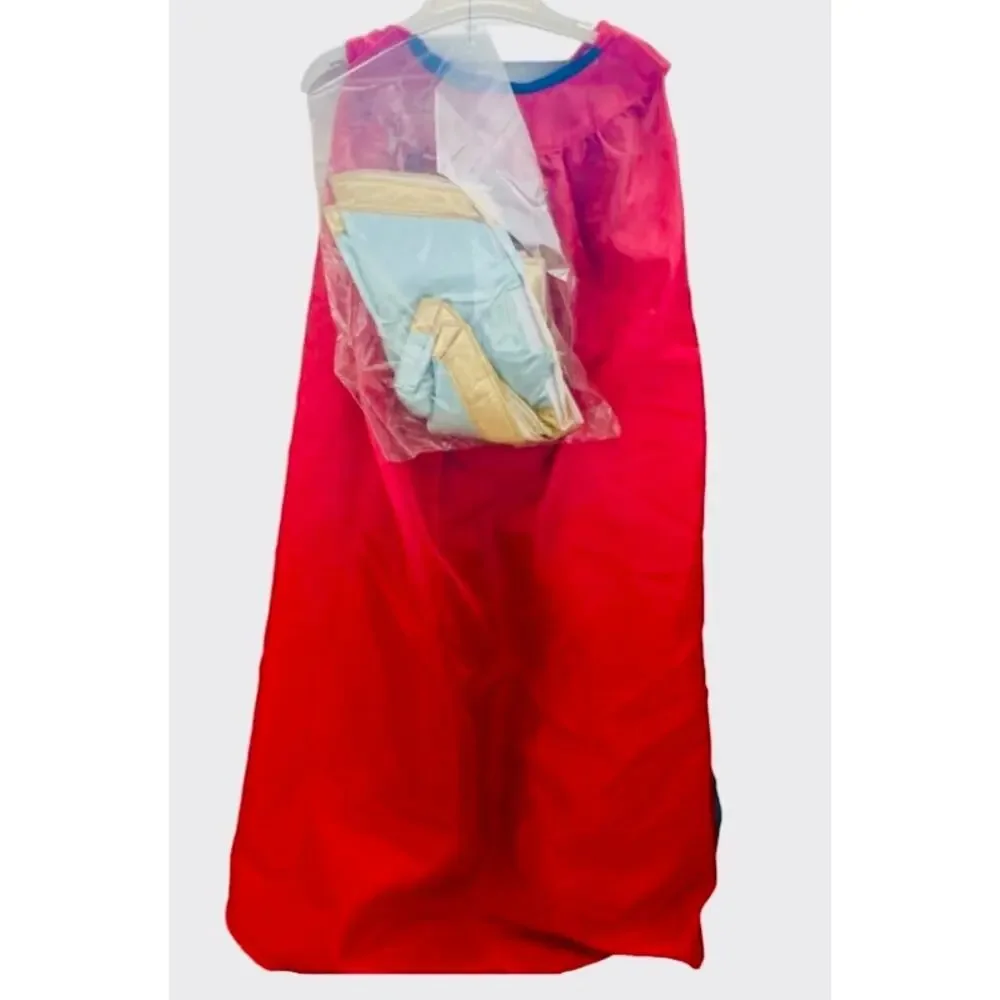 DC Super Hero Girls Supergirl Costume Dress Cape & Accessories NWOT Medium 2017
